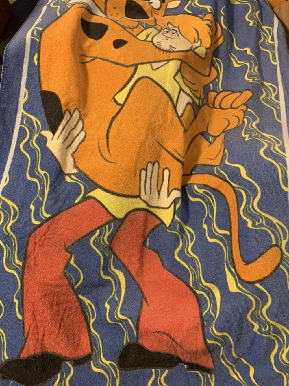 Vintage Scooby Doo & Shaggy beach towel all over print 1998 Cartoon‎ Network